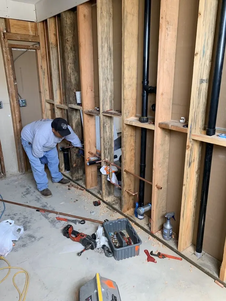 Commercial rough-in plumbing for Gas Line Repair in White Swan